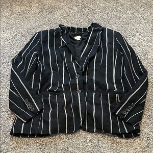 Women's Black Striped Blazer a new day size 12